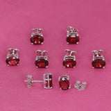 65 Ct Natural Red Garnet Earrings - GEMHUB - View 5