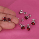 65 Ct Natural Red Garnet Earrings - GEMHUB - View 6