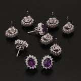 65 Ct Natural Purple Amethyst Earrings - GEMHUB - View 6