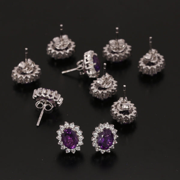 65 Ct Natural Purple Amethyst Earrings - GEMHUB - View 6