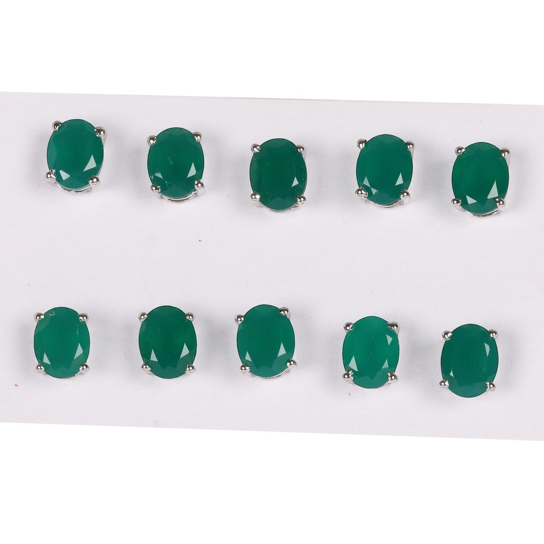 65 Ct Natural Green Emerald Earrings - GEMHUB - View 2
