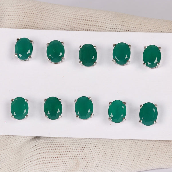 65 Ct Natural Green Emerald Earrings - GEMHUB - View 3