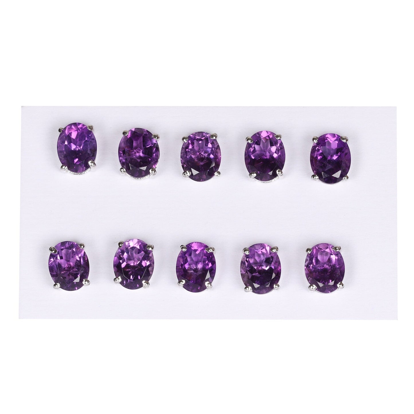 65 Ct Natural Purple Amethyst Earrings - GEMHUB - View 2