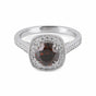1.2 Ct Round Cut Fancy Brown Lab Grown Diamond Ring — VS1 Clarity, 18k Gold Vermeil