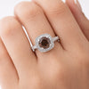 1.2 Ct Round Cut Fancy Brown Lab Grown Diamond Ring - GEMHUB - View 6