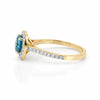 1.5 Ct Round Cut Fancy Vivid Blue Lab Grown Diamond Ring - GEMHUB - View 2