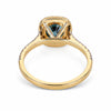 1.5 Ct Round Cut Fancy Vivid Blue Lab Grown Diamond Ring - GEMHUB - View 3