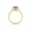 1.5 Ct Round Cut Fancy Vivid Blue Lab Grown Diamond Ring - GEMHUB - View 5