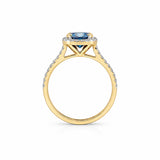 1.5 Ct Round Cut Fancy Vivid Blue Lab Grown Diamond Ring - GEMHUB - View 5
