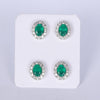 65 Ct Natural White Green Emerald Earrings - GEMHUB - View 3