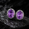 10 Ct Natural Purple Moonstone Earrings - GEMHUB - View 2