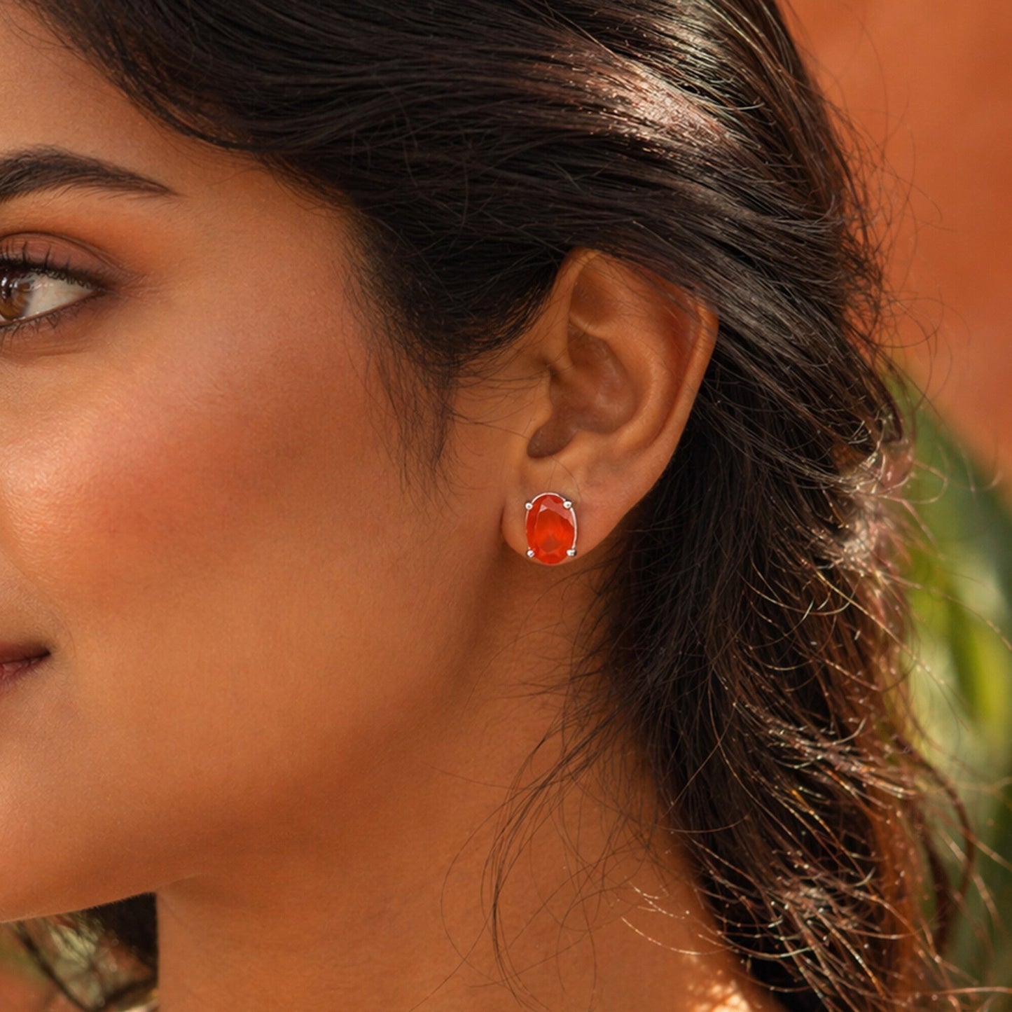 10 Ct Natural Orange Carnelian Earrings - GEMHUB