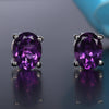 10 Ct Natural Purple Amethyst Earrings - GEMHUB - View 4
