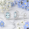 10 Ct Natural Aqua Sky Aquamarine Earrings - GEMHUB - View 3
