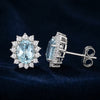 10 Ct Natural Aqua Sky Aquamarine Earrings - GEMHUB - View 2