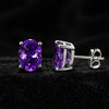 10 Ct Natural Purple Amethyst Earrings - GEMHUB - View 2