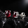 10 Ct Natural Red Garnet Earrings - GEMHUB - View 2