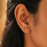 10 Ct Natural Yellow Citrine Earrings - GEMHUB