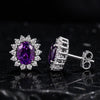10 Ct Natural Purple Amethyst Earrings - GEMHUB - View 2