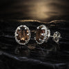 10 Ct Natural Brown Topaz Earrings - GEMHUB - View 2