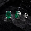 10 Ct Natural Green Emerald Earrings - GEMHUB - View 2
