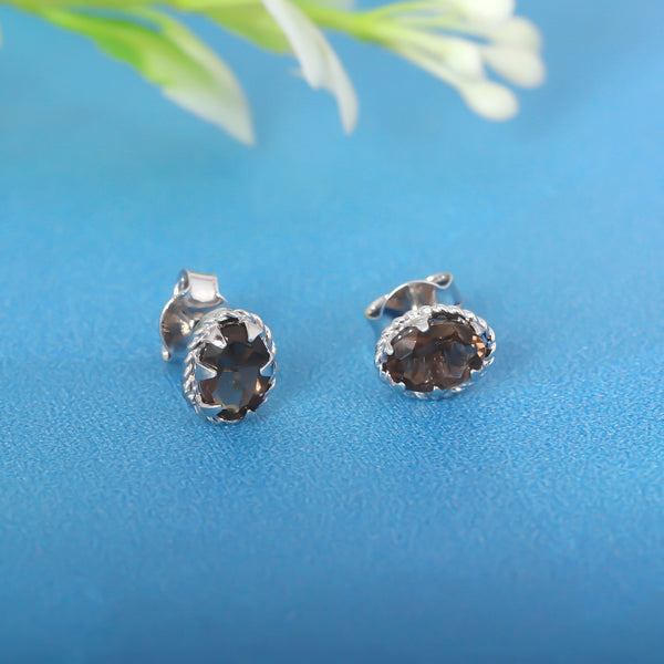 10 Ct Natural Brown Topaz Earrings - GEMHUB - View 6