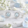 10 Ct Natural Aqua Sky Aquamarine Earrings - GEMHUB - View 3