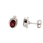10 Ct Natural Red Garnet Oval Drop Earrings