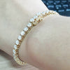 GH/VS Certified 6Ct Round Cut Sparkling Natural Diamond 14k Gold Tennis Bracelet - GEMHUB