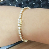 GH/VS Certified 6Ct Round Cut Sparkling Natural Diamond 14k Gold Tennis Bracelet - Image 4 - GEMHUB