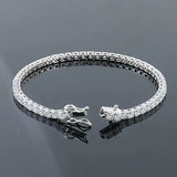 Attractive Round Cut Natural Red Ruby Tennis Bracelet For Women 14k Yellow Gold - Image 4 - GEMHUB