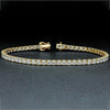 Dazzling Certified Natural Green Emerald Tennis Bracelet 14k Solid Gold Charm - Image 3 - GEMHUB