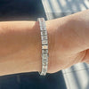 Natural Certified Round Cut Diamond Tennis Bracelet 14k White Gold 6.20Ct GH/SI - GEMHUB