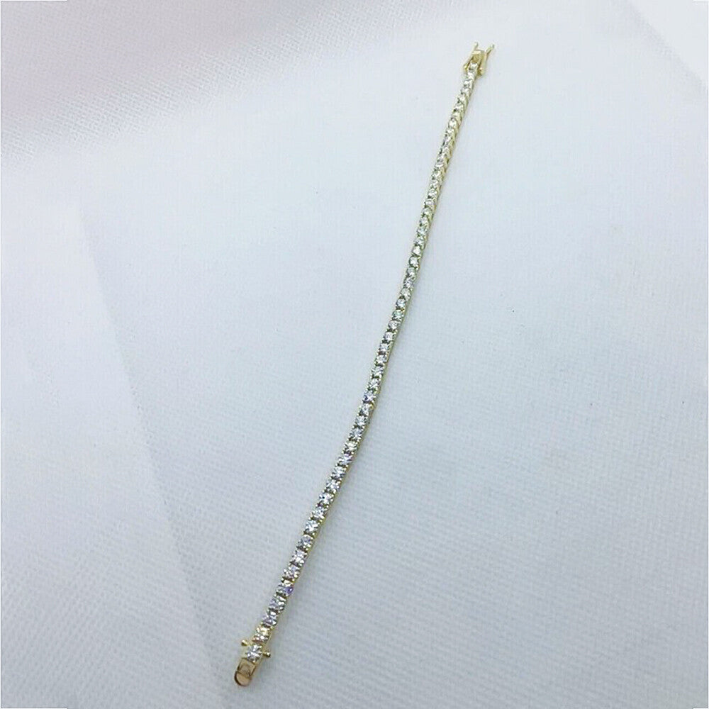 7.50CT Round Cut Natural Diamond Tennis Bracelet Wedding Gift 14K White Gold - Image 2 - GEMHUB