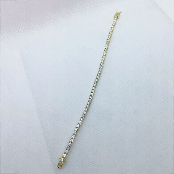 7.50CT Round Cut Natural Diamond Tennis Bracelet Wedding Gift 14K White Gold - Image 2 - GEMHUB