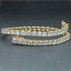 Dazzling Certified Natural Green Emerald Tennis Bracelet 14k Solid Gold Charm - GEMHUB