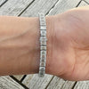 Natural Certified Round Cut Diamond Tennis Bracelet 14k White Gold 6.20Ct GH/SI - Image 2 - GEMHUB