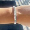 Natural Certified Round Cut Diamond Tennis Bracelet 14k White Gold 6.20Ct GH/SI - Image 4 - GEMHUB