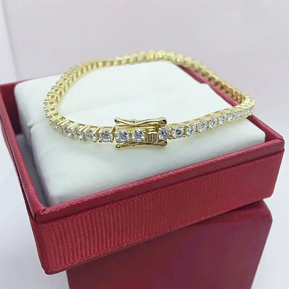 7.50CT Round Cut Natural Diamond Tennis Bracelet Wedding Gift 14K White Gold - Image 4 - GEMHUB