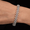 Solid 14K White Gold Round-Cut Certified Natural Diamond Tennis Bracelet Gift - GEMHUB