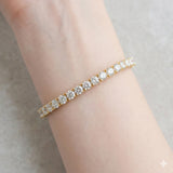 9.30Ct Round Cut Sparkling Natural Diamond Tennis Bracelet 14k Gold Certified - Image 2 - GEMHUB