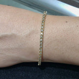 Tennis Bracelet 5Ct Round GH SI Natural Diamond 14K Yellow Gold Wedding Proposal - Image 3 - GEMHUB