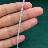 Women's 2.90Ct Lab-Grown/CVD Diamond Tennis Bracelet 14k White Gold Certified - Image 3 - GEMHUB