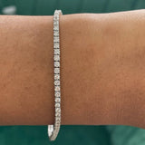 Women's 2.90Ct Lab-Grown/CVD Diamond Tennis Bracelet 14k White Gold Certified - Image 2 - GEMHUB
