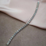9.50Ct Round Certified Natural Diamond Tennis Bracelet 14k White Gold GIA Passed - Image 3 - GEMHUB