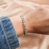 9.50Ct Round Certified Natural Diamond Tennis Bracelet 14k White Gold GIA Passed - GEMHUB