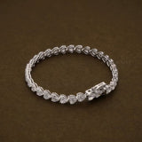 14K White Gold Heart-Cut Lab-Grown Diamond Tennis Bracelet Mother's Special Gift - Image 4 - GEMHUB