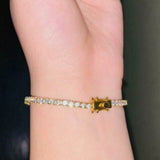 Tennis Bracelet 5Ct Round GH SI Natural Diamond 14K Yellow Gold Wedding Proposal - Image 4 - GEMHUB
