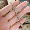 3.50Ct Round EF/VVS Certified Lab-Grown Diamond Tennis Bracelet 18k Solid Gold - Image 4 - GEMHUB