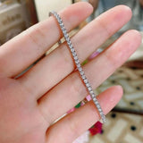 3.50Ct Round EF/VVS Certified Lab-Grown Diamond Tennis Bracelet 18k Solid Gold - Image 4 - GEMHUB